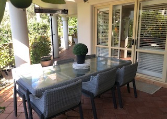 Private outdoor dining area